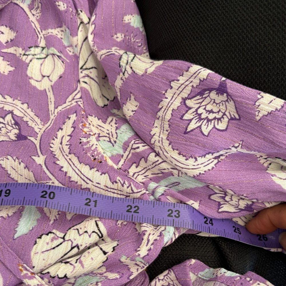 Haute Hippie Purple Floral Long Sleeve Dress - Picture 10 of 12